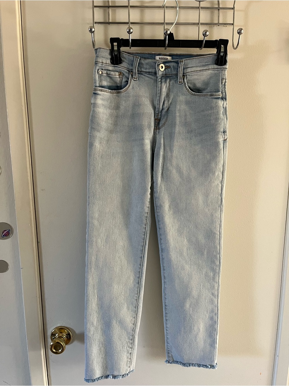 Kensie Pale Blue Straight-Leg Jeans